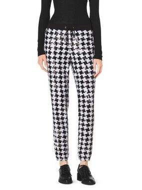 MICHAEL Michael Kors Houndstooth Sequin Jogger Pants